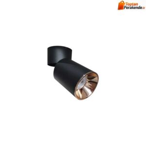 Cata Ct-5335 Datça Sıva Üstü Armatür Gu-10 Siyah (Siyah-Platin)